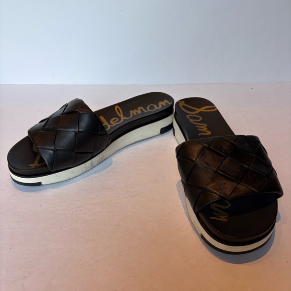 Sam Edelman Women's Black Quilted Slide Sandals Size 9.5M - Picture 1 of 8